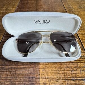 Safilo Elasta 3050 Gold Aviator Eyeglasses Made in Italy 140 57-16 5-3 With Case